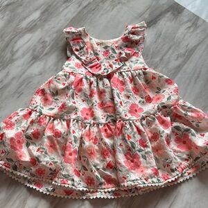 Isaac Mizrahi Pink and Gray Tiered Sundress